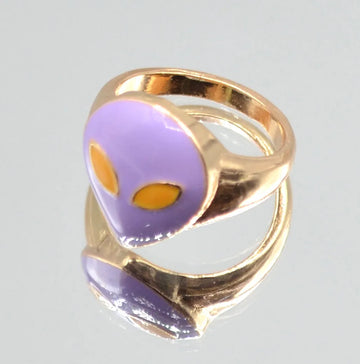 Yellow Eye Enamel Ring